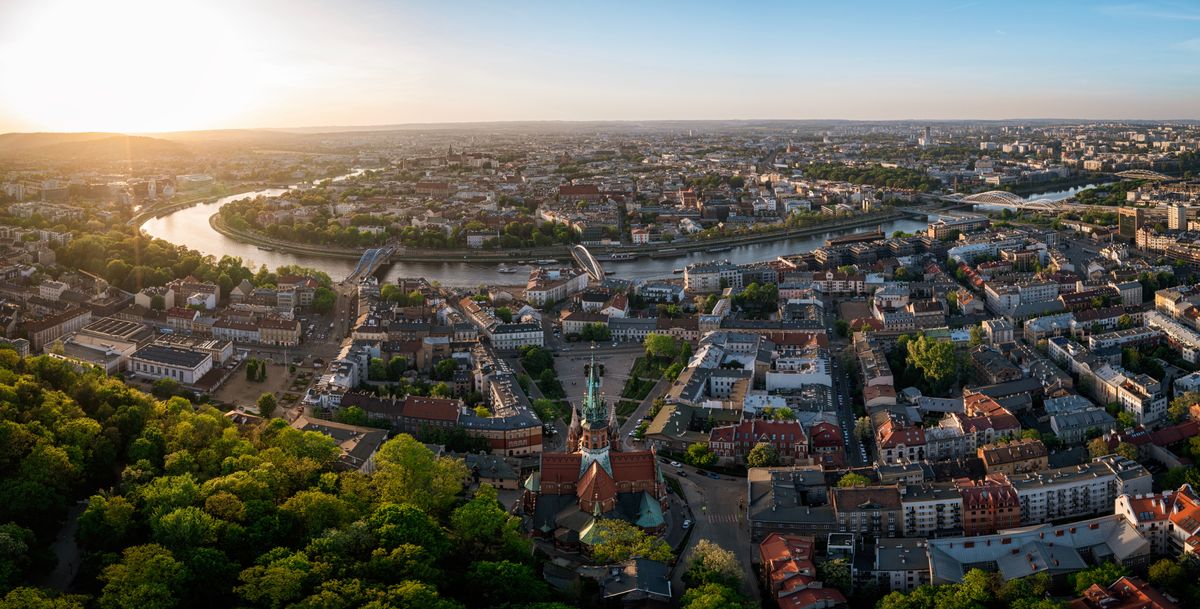 Podgórze z lotu ptaka