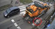 O krok od tragedii w Legnicy. Dziecko na rowerze wjechało wprost pod szambiarkę