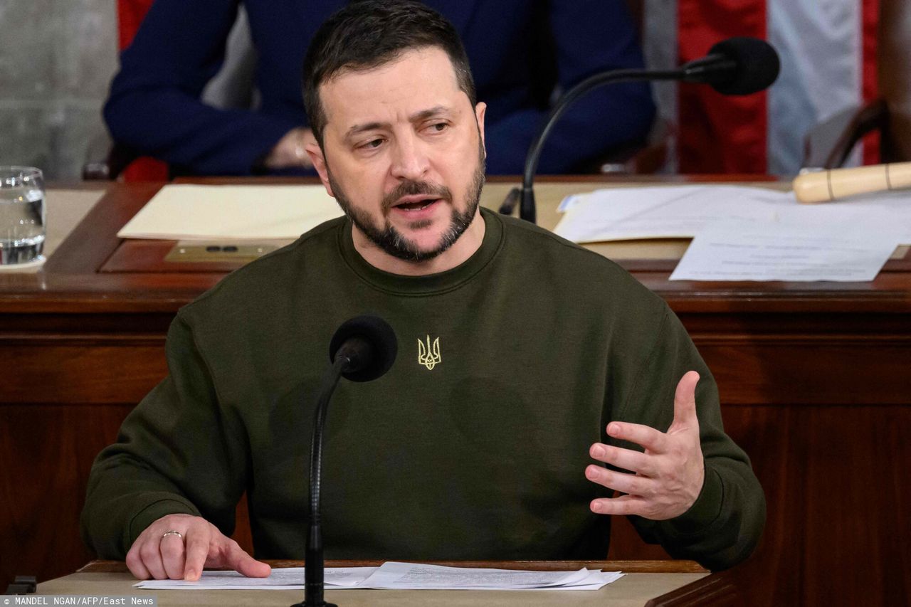 Prezydent Zełenski przemawiał na Kapitolu