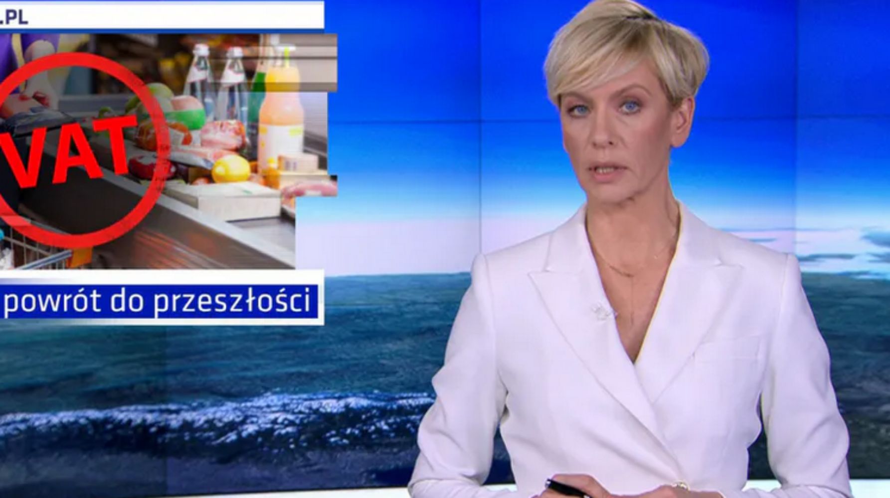 Anita Werner prowadziła wtorkowe wydanie "Faktów"
