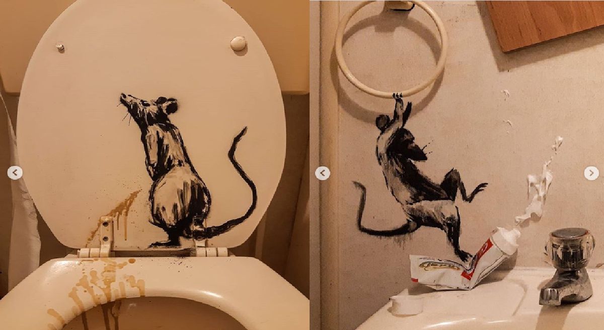 Banksy znowu w akcji. Nowe działo popularnego artysty opanowały szczury