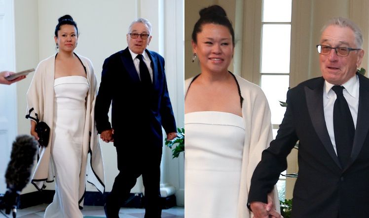 Robert De Niro i Tiffany Chen sfotografowani w Białym Domu