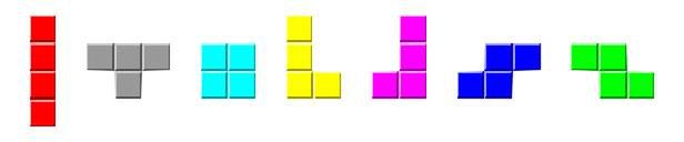 Klocki z klasycznej wersji Tetrisa (Fot. Wikimedia Commons)