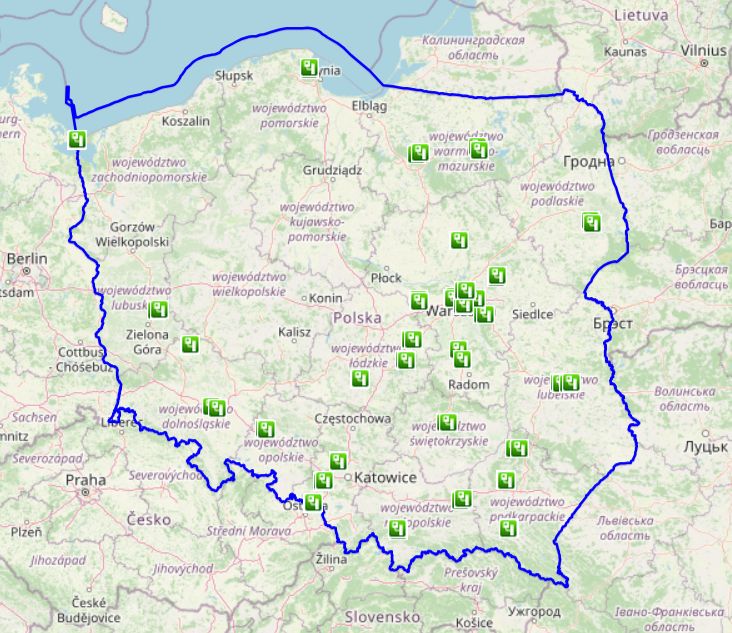 Mapa odcinkowych pomiarów prędkości w Polsce (23.07.2023 r.)