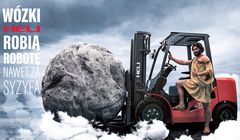 Wózki widłowe Heli w reklamie „robią robotę nawet za Syzyfa” (wideo)