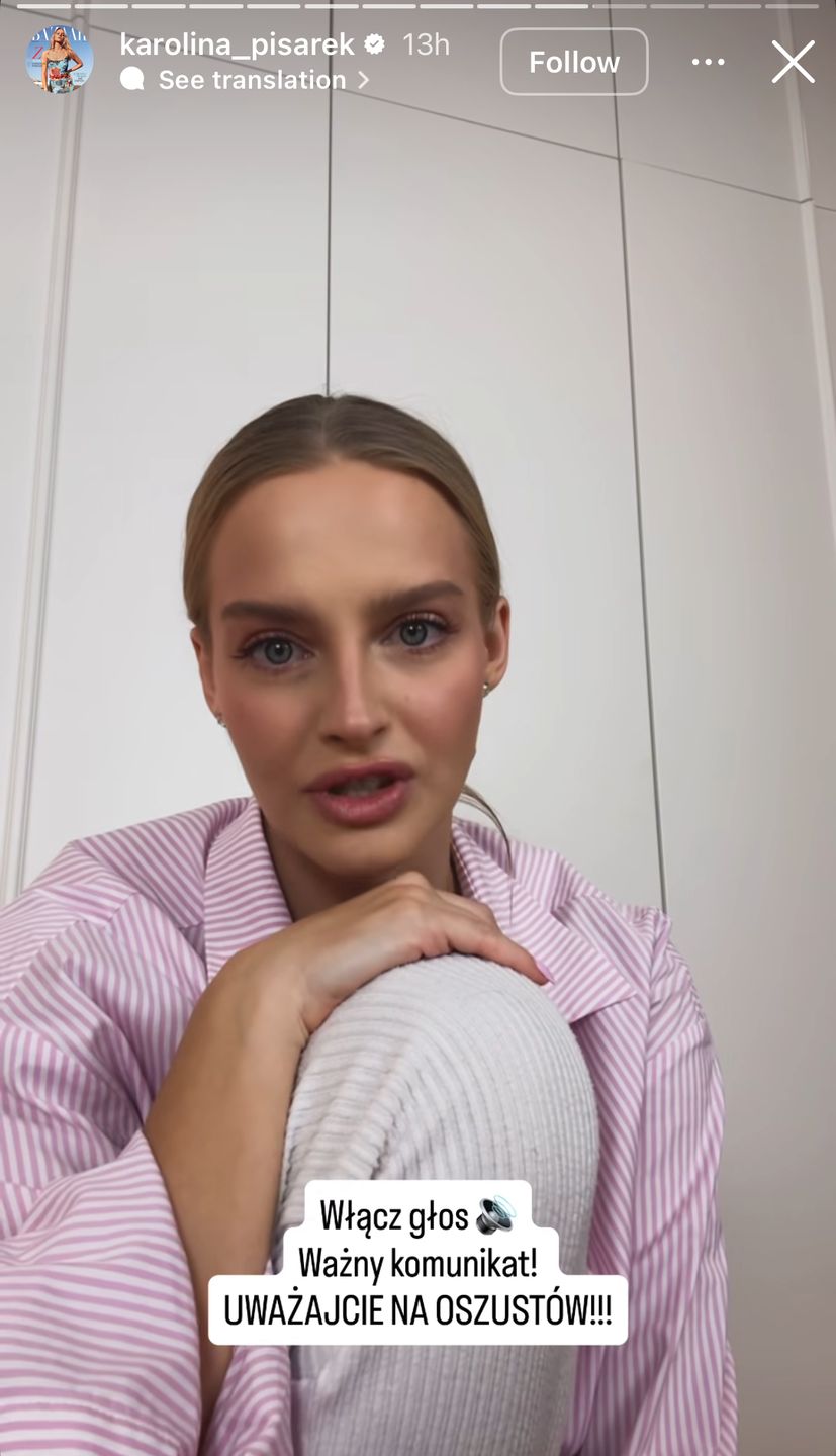 Karolina Pisarek prawie straciła konto na Instagramie