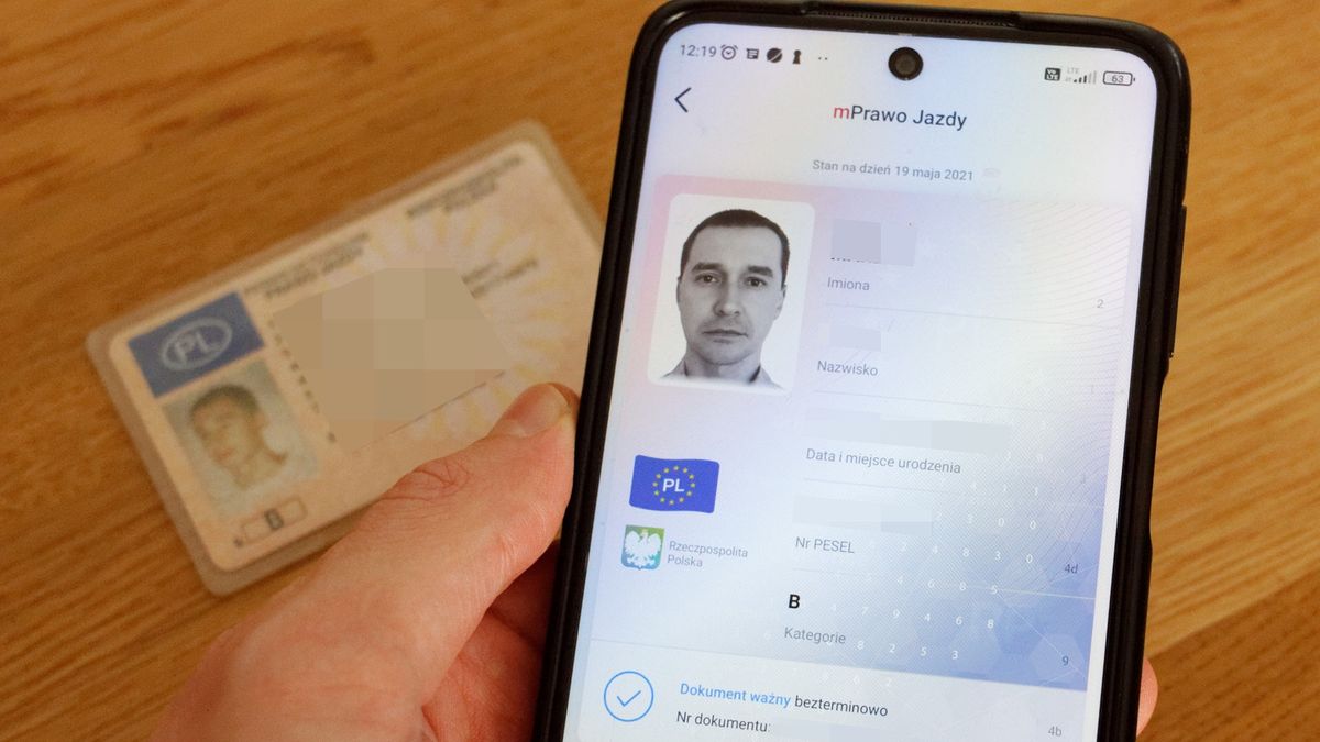 Prawo jazdy w aplikacji mObywatel