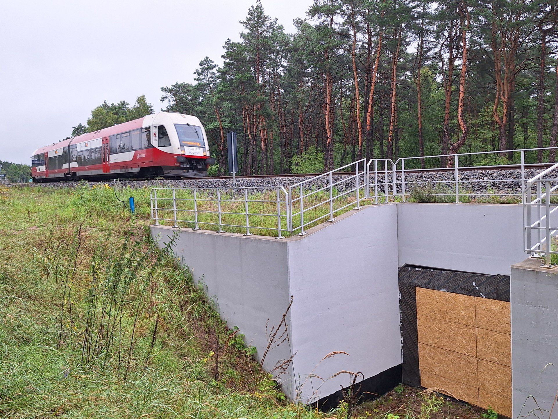 Tunel pod linią kolejową Toruń-Chełmża
