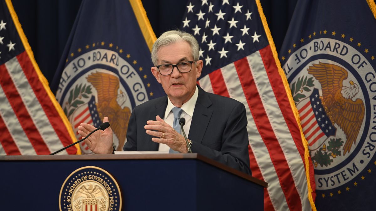 WASHINGTON, DC - DECEMBER 14: U.S. Federal Reserve Chairman Jerome Powell speaks during a news conference after a Federal Open Market Committee meeting on December 14, 2022 in Washington, DC. (Photo by Chen Mengtong/China News Service/VCG via Getty Images)