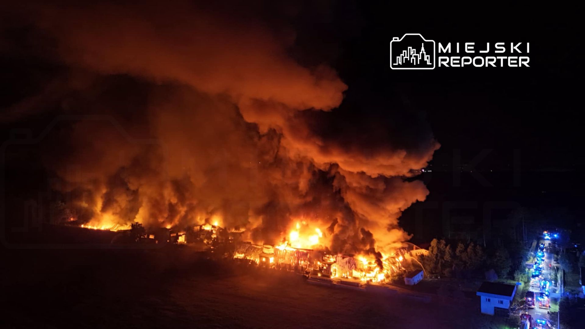 Potężny pożar pod Warszawą.