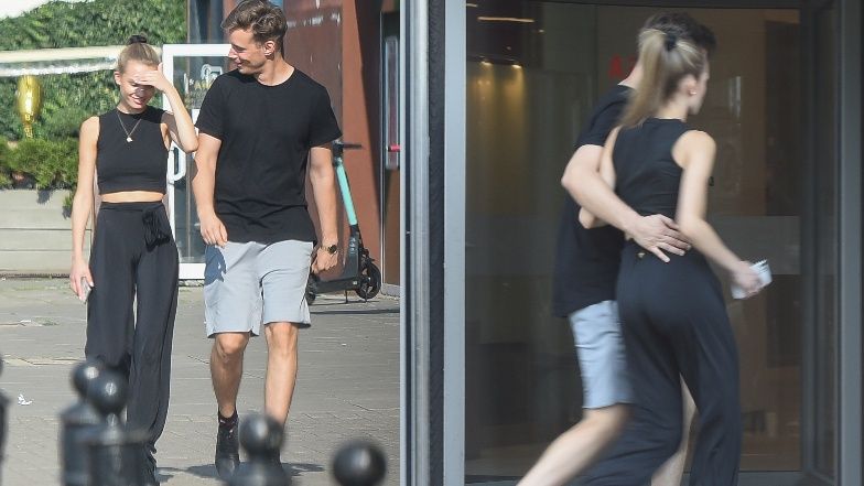 Michał Mikołajczak i Julia Suryś pałaszują lunch w przerwie treningu do "Tańca z gwiazdami" (ZDJĘCIA)