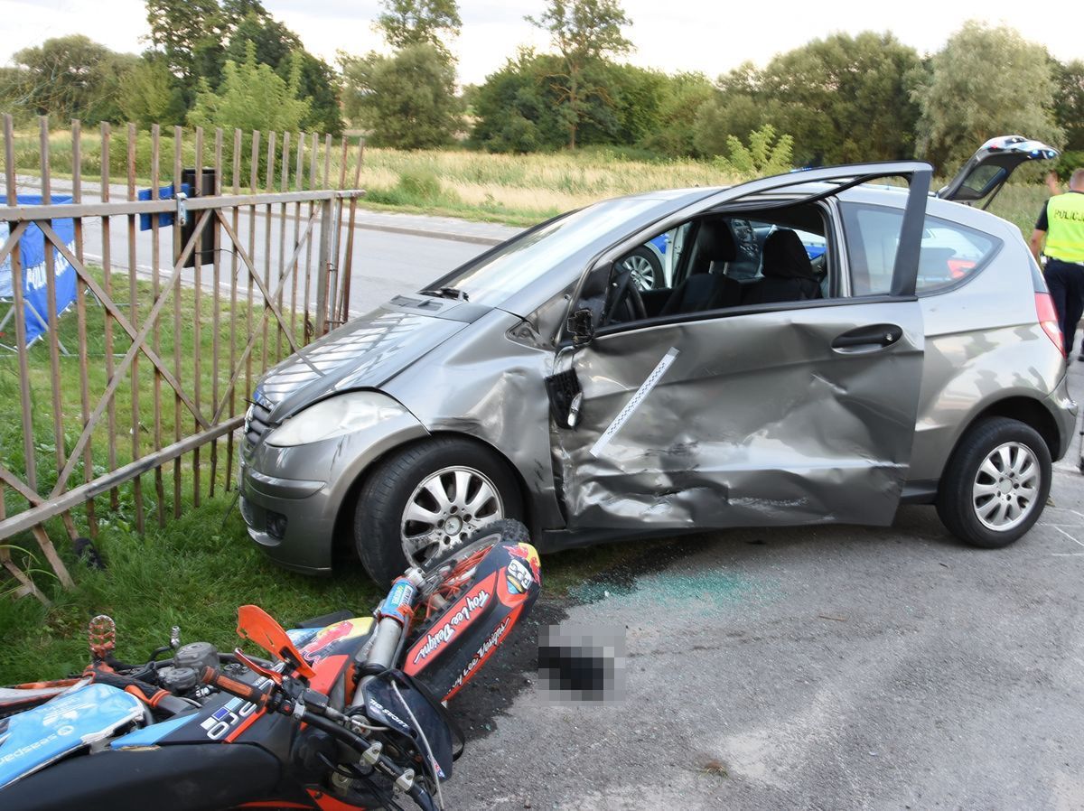 Tragiczny wypadek. Nie żyje 15-latek, który jechał motocyklem