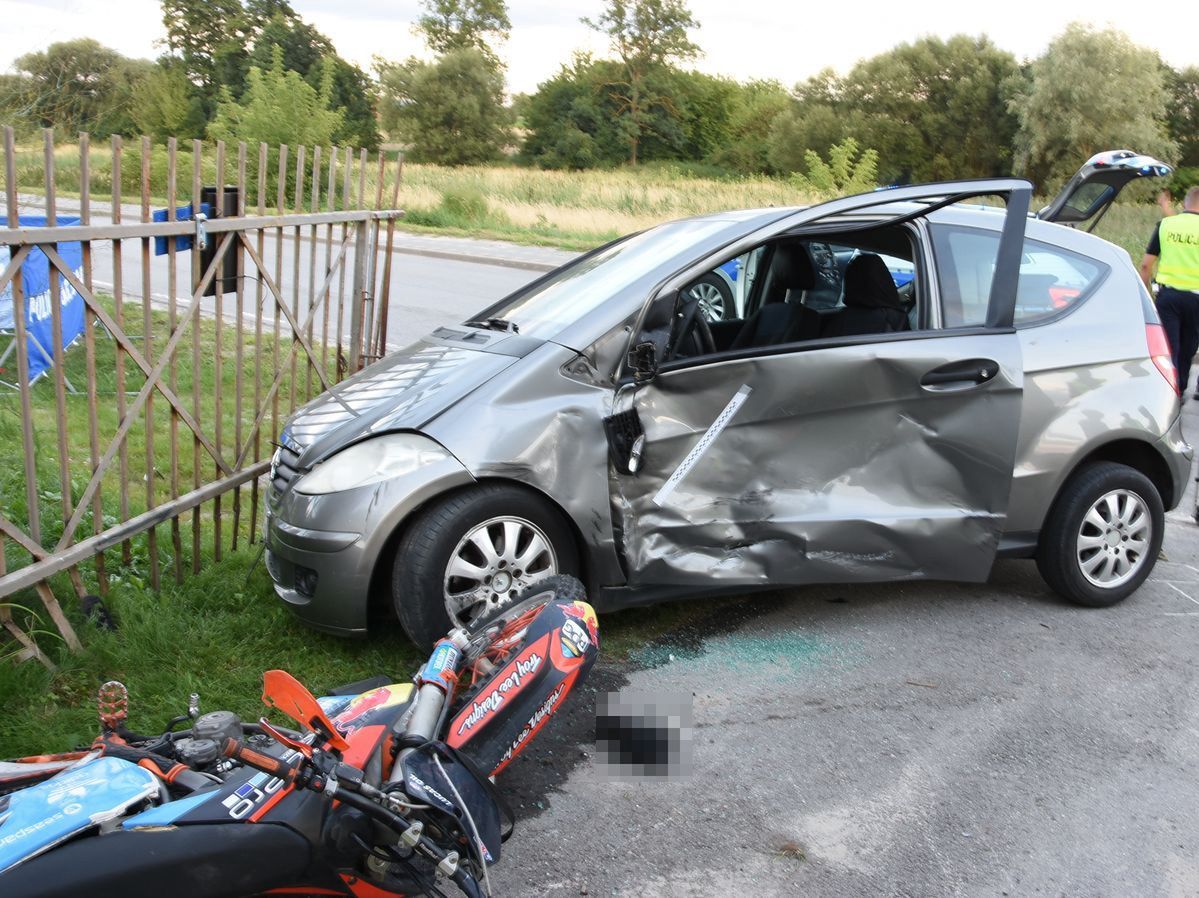 Tragiczny wypadek. Nie żyje 15-latek, który jechał motocyklem