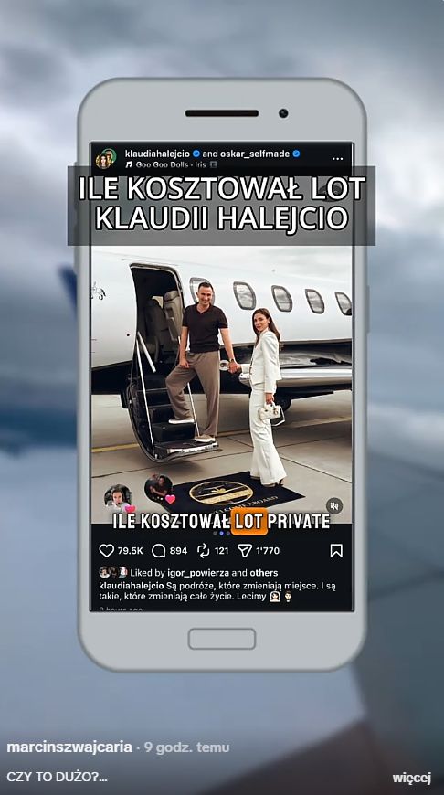 Ile kosztował ślubny lot Klaudii Halejcio i kiedy się odbył?