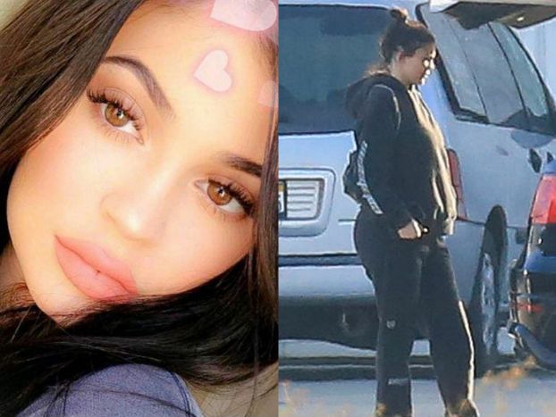 ZAOKRĄGLONA Kylie Jenner ukrywa ciążę pod luźną bluzą. Widzicie brzuszek? (FOTO)