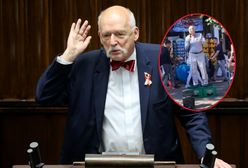 Janusz Korwin-Mikke objeżdża wybrzeże. Przemawiał na skrzyniach po piwie