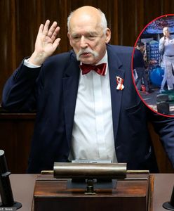 Janusz Korwin-Mikke objeżdża wybrzeże. Przemawiał na skrzyniach po piwie
