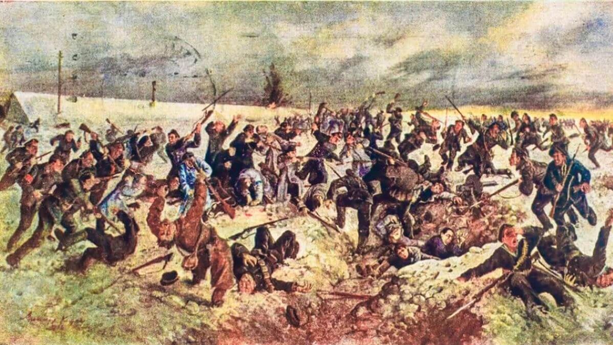 Bitwa pod Krutami. Obraz A. Klimko