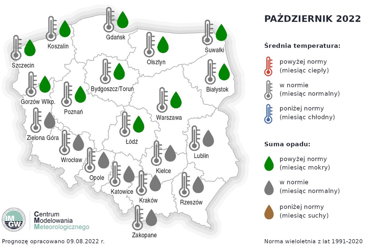 Pogoda na jesień w Polsce. Październik