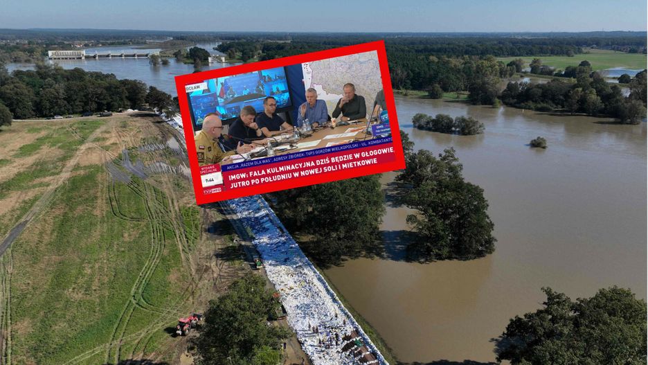 Błędny "pasek" w TVP Info w trakcie sztabu kryzysowego