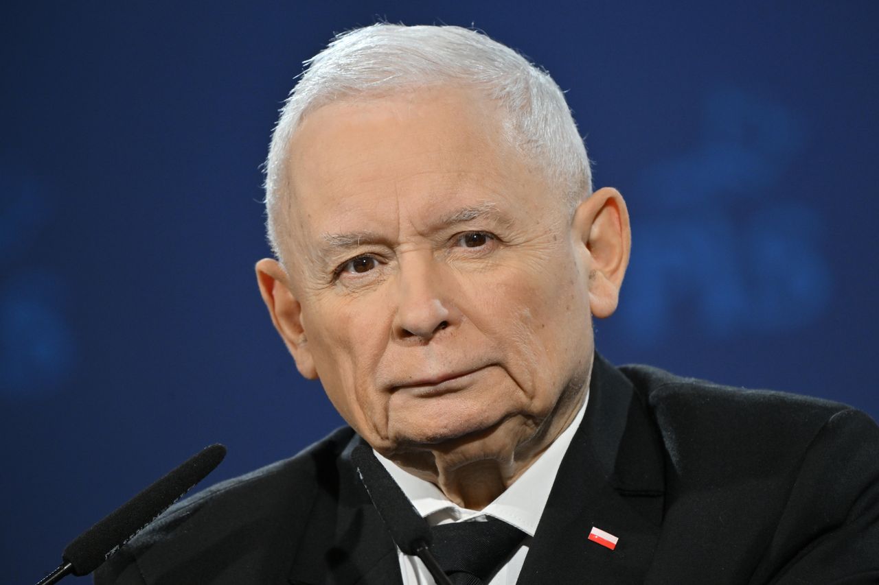 Jarosław Kaczyński podczas spotkania w Siedlcach