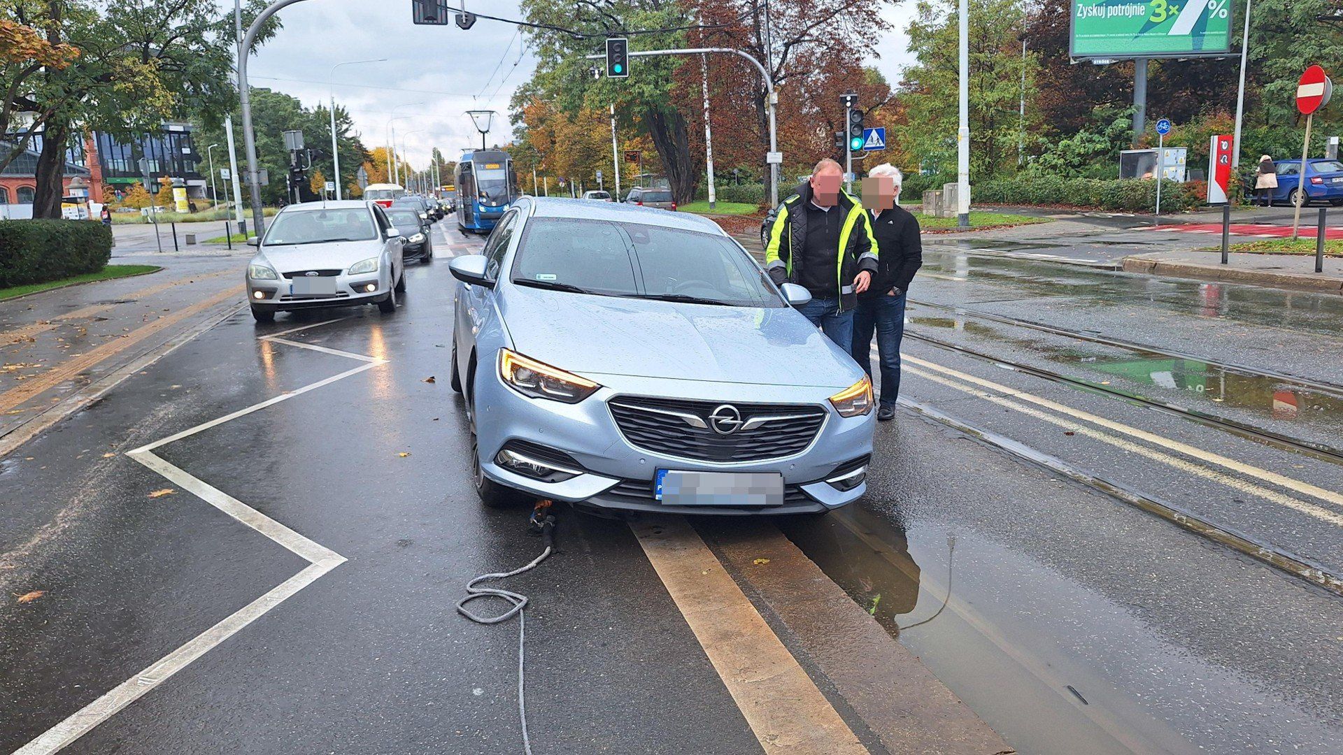 Wypadek na Grabiszyńskiej we Wrocławiu.