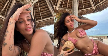 Fagata wygina się w bikini na plaży, a internauta zarzuca jej "epatowanie nagością". Szybko WYJAŚNIŁA "fankę"