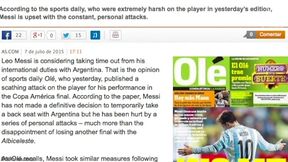 Messi zrezygnuje z gry w reprezentacji?