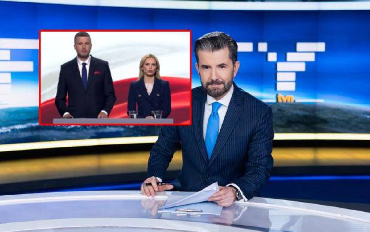 Piotr Marciniak prowadził poniedziałkowe wydanie "Faktów" z 9 października, które tego dnia przegrały jednak z TVP 