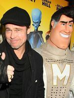 Brad Pitt na premierze filmu "Megamocny"