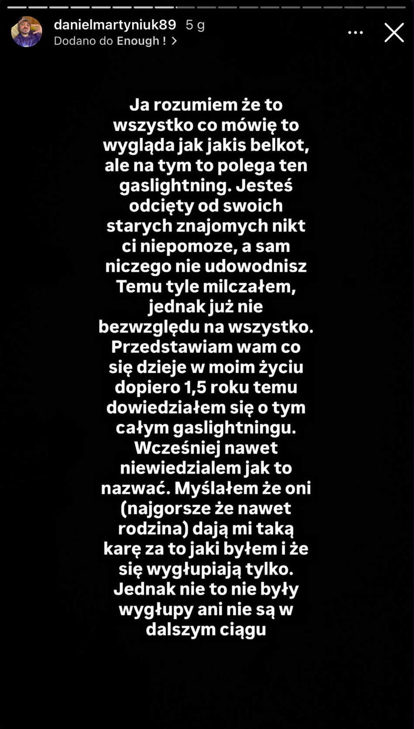 Nocne wpisy Daniela Martyniuka