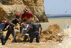 Akcja ratunkowa na plaży w Albufeira