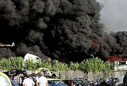 Pożar złomowiska w Rzymie