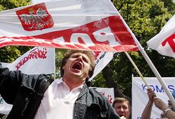 Protest kolejarzy w Warszawie