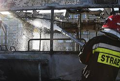 Pożar autobusu w Białymstoku