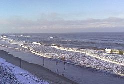 Plaże pokryte lodem