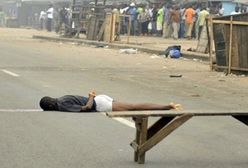 Stolica czerwona od krwi