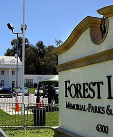 Zobacz zdjęcia sprzed cmentarza Forest Lawn