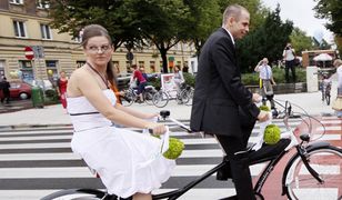 Ślub na rowerach