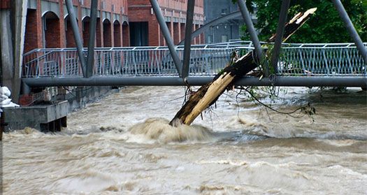 W Bielsku - Białej trwa powódź
