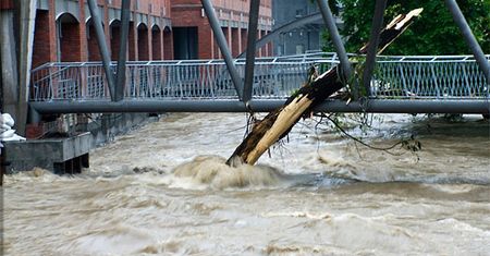 W Bielsku - Białej trwa powódź