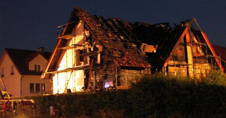 Pożar domu w Gdańsku