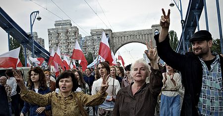 "Solidarność" blokuje most? Film kręcą