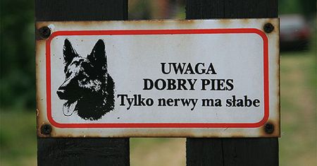 Ostrzeżenia przed zwierzętami