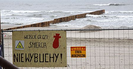 Niewybuchy na plaży