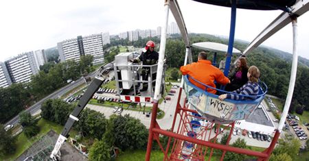 Ewakuacja w wesołym miasteczku