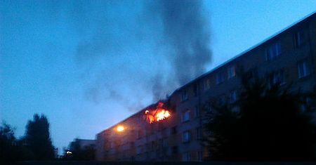 Potężna eksplozja w bloku