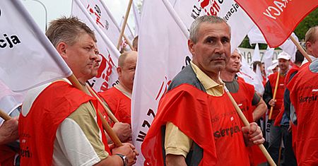 Protest związkowców