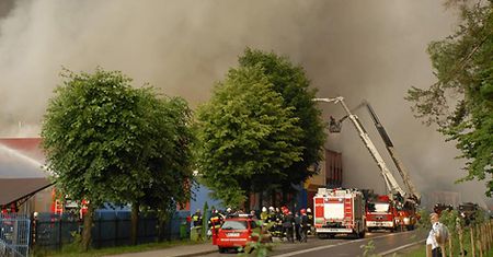 Pożar zakładów mięsnych