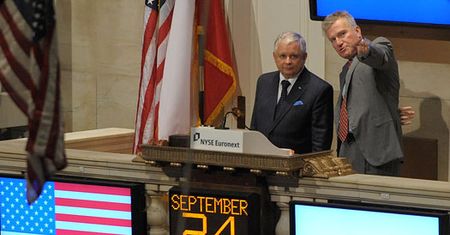 Lech Kaczyński na giełdzie w USA